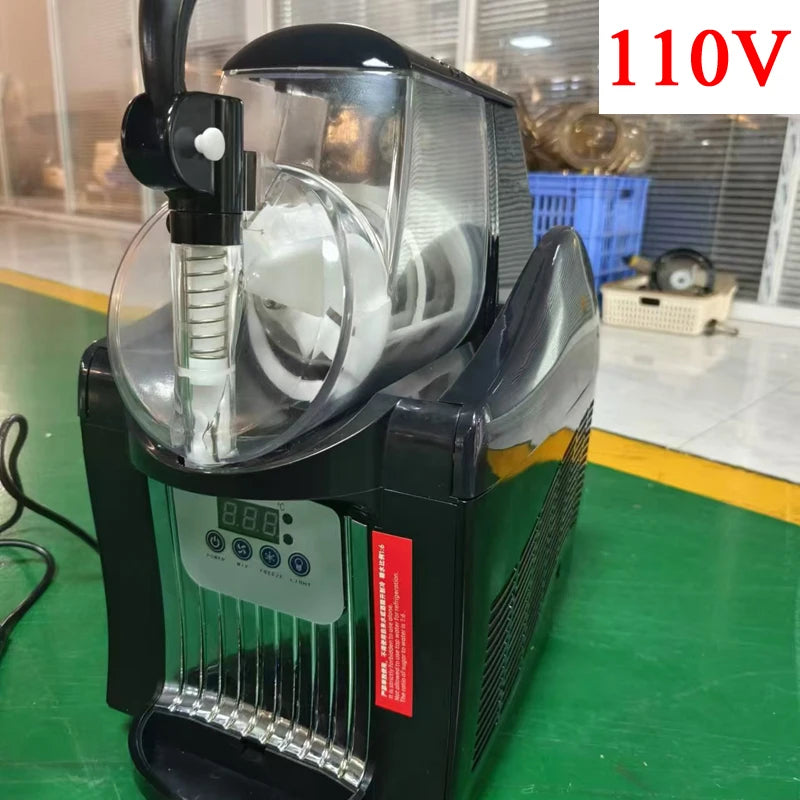Double Tanks Slush Ice Machine Ice Cream Snow Smoothie Beverage Granita Maker Stainless Steel For Business Commercial