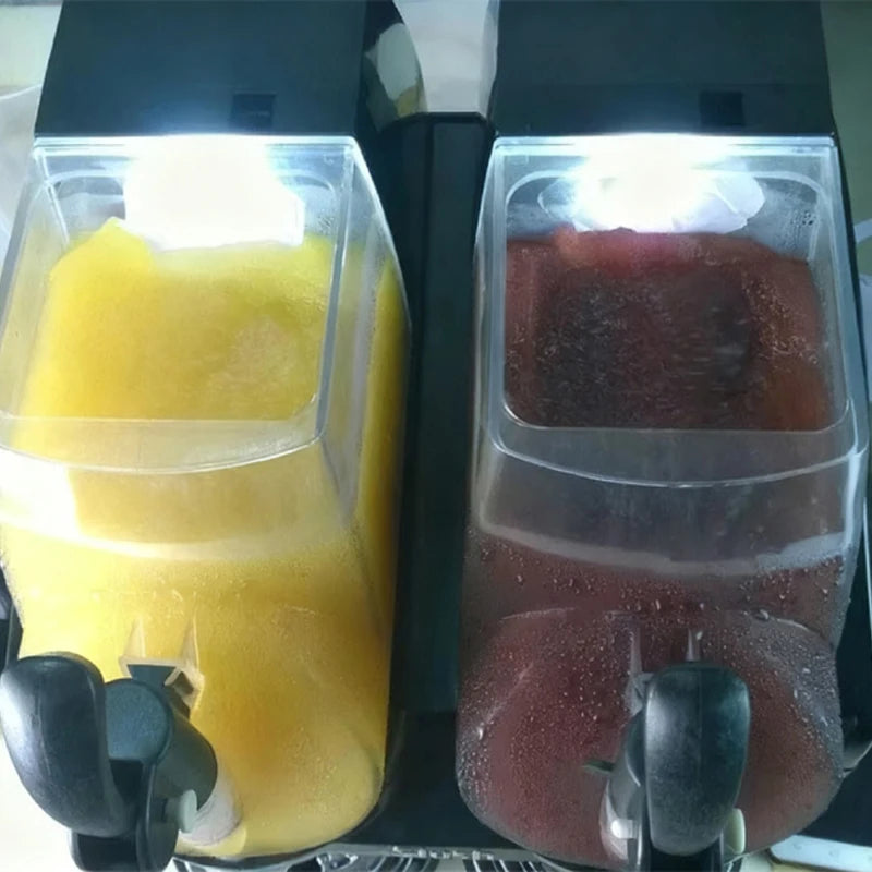 Double Tanks Slush Ice Machine Ice Cream Snow Smoothie Beverage Granita Maker Stainless Steel For Business Commercial